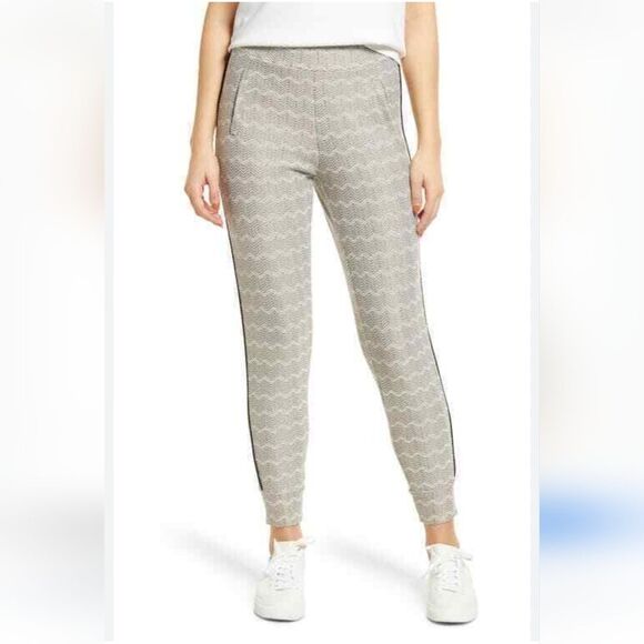ANNE KLEIN NWT Womens Metallic Textured Side-Striped Jogger Pants XS - Picture 2 of 13